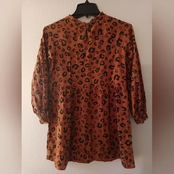 ART CLASS Orange Mock Neck Cuffed Sleeve Dress - Picture 3 of 4